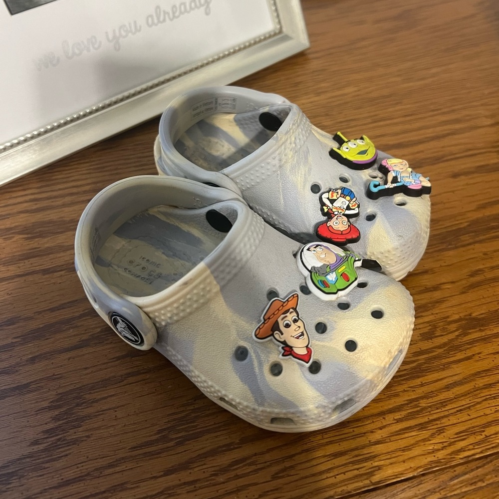 Toddler crocs Toy Story charms